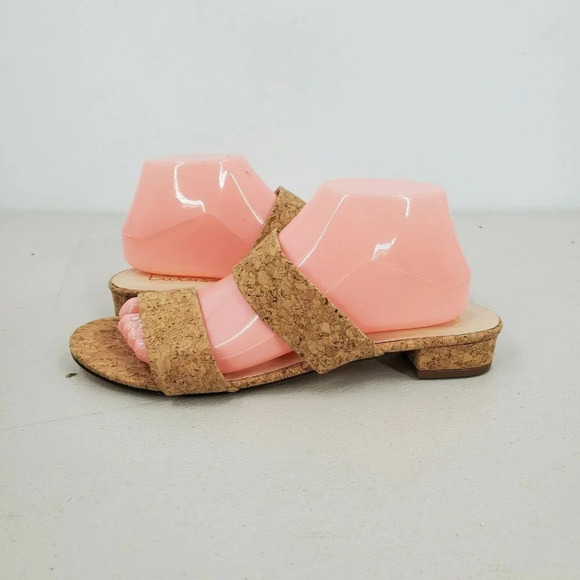 Lulu's Women's Decker Cork Slide‎ Peep Toe Sandals Size 10 - Picture 9 of 12